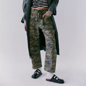 We The Free Moxie Printed Low-Slung Barrel Jeans